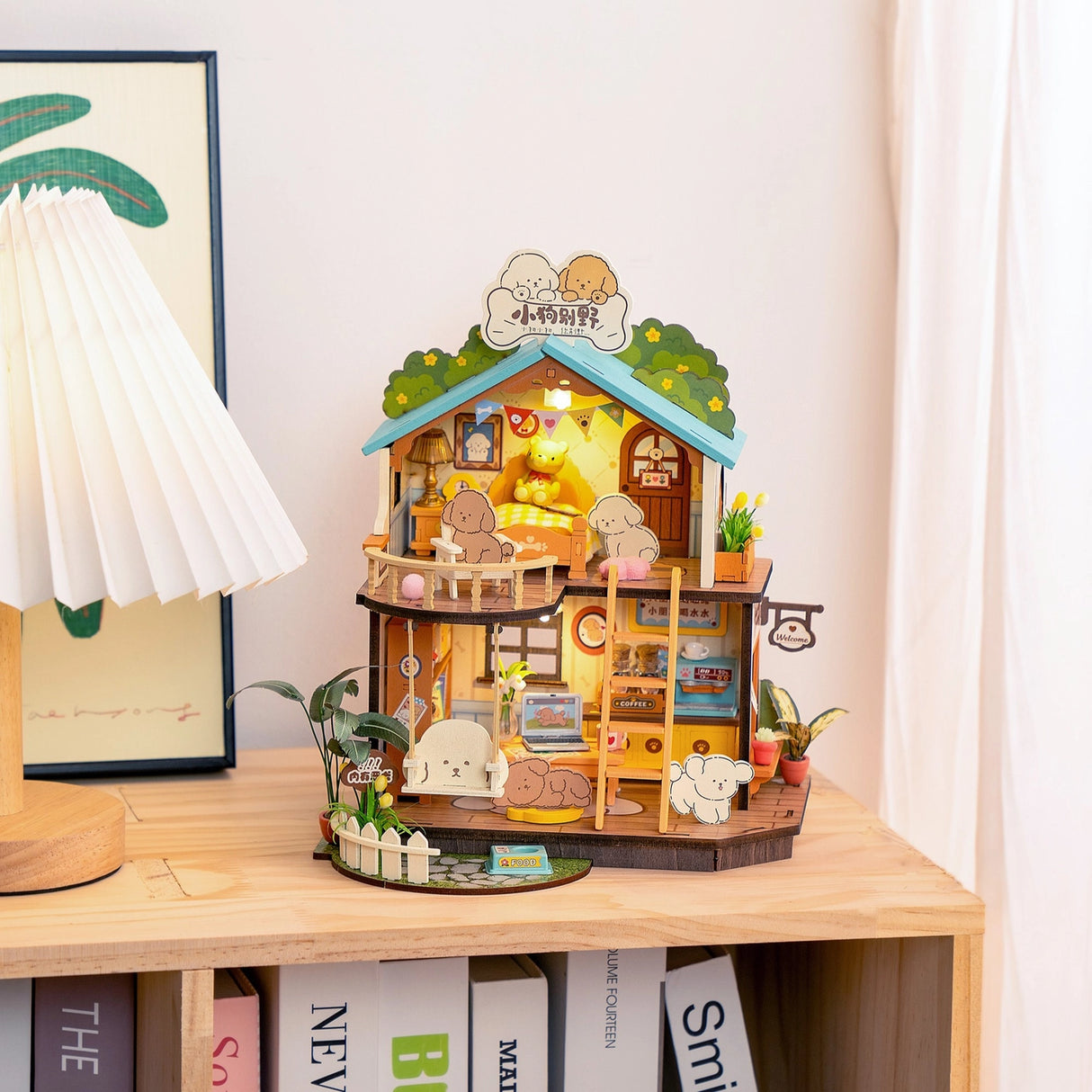 Diy Miniature House Kit: Puppy's Cozy Villa