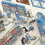 BGM Diorama 2.5D Sticker - Convenience Store