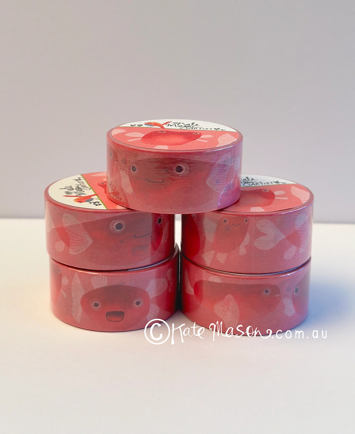Kate Mason Artist - Blowfish Pink Washi Tape