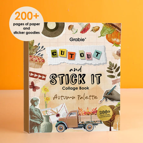 Immerse yourself in the golden season with this luxuriously thick collage book! Featuring 200+ pages of diverse premium papers and a curated sticker collection, we invite you on an enchanting journey themed "Autumn Palette" – unlocking infinite possibilities for art, journaling, and seasonal delight!