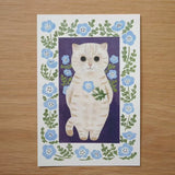4legs Postcard - Cat in Picture Book #17 Cream-Colored Cat