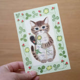 4legs Postcard - Cat in Picture Book #21 Kitten