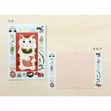 4legs Postcard - Cat in Picture Book Maneki-neko