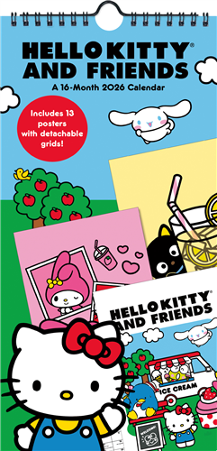70% OFF - 2026 Hello Kitty and Friends Mini Poster Calendar