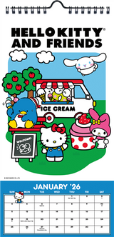 70% OFF - 2026 Hello Kitty and Friends Mini Poster Calendar