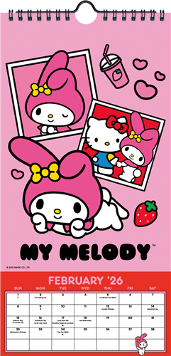 70% OFF - 2026 Hello Kitty and Friends Mini Poster Calendar