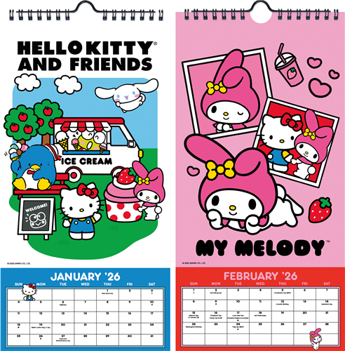 70% OFF - 2026 Hello Kitty and Friends Mini Poster Calendar