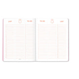 Plan the year with Miffy by your side! This slim 17-month planner (Aug. 2026–Dec. 2027) features monthly planning pages, full-color illustrations, tear-out shopping and to-do lists, and a handy interior pocket. A brass-and-enamel Miffy bookmark adds a charming touch while keeping your place with ease. 

• 7.5"w × 9.75"h 
• 17 months (Aug. 2026–Dec. 2027) 
• 48 pages; 120 gsm acid-free FSC®-certified paper 
• Softcover; Center-sewn binding 
• Brass and enamel bookmark 
• Elastic band closure 

© Mercis bv