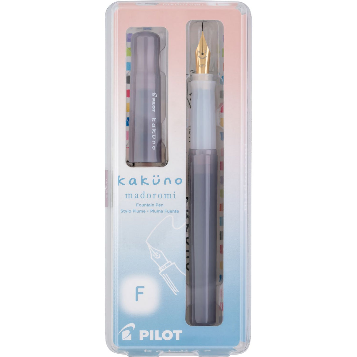 Pilot Kakuno Madoromi Fountain Pen - Gray