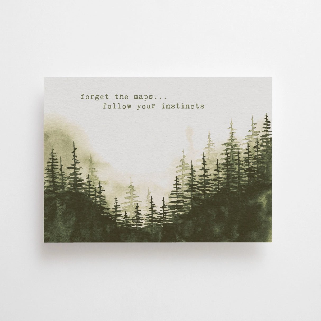 Anna Cosma Postcard - Forget the Maps... Follow Your Instincts
