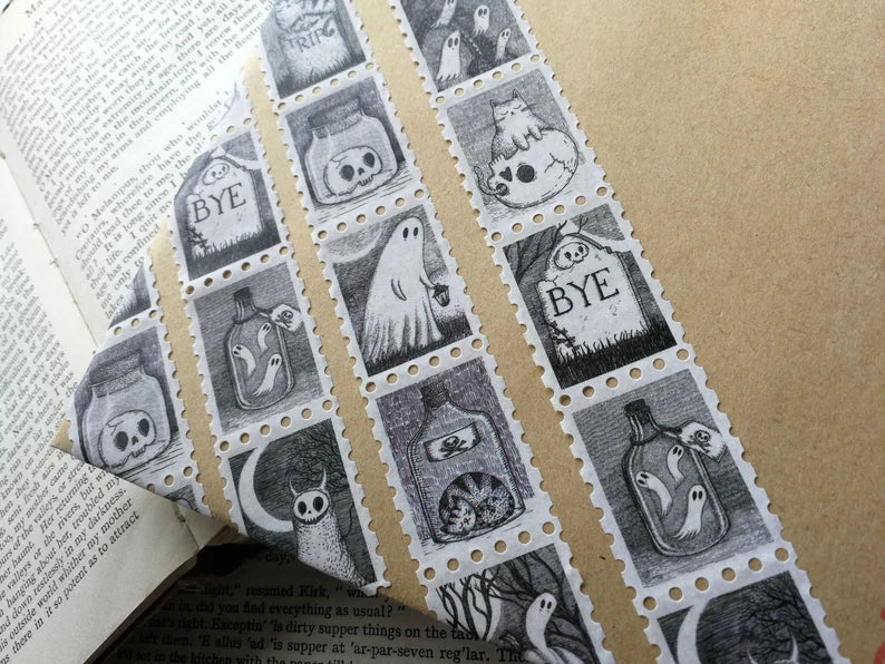 Jon Turner Illustration - Spooky Stamps Art Washi Tape