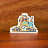 Thousand Skies - Blue Bird Brass Clip Holographic Vinyl Sticker