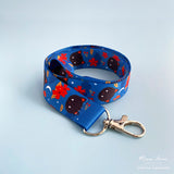 Meow Amor Creative - Midnight Cat Lanyard