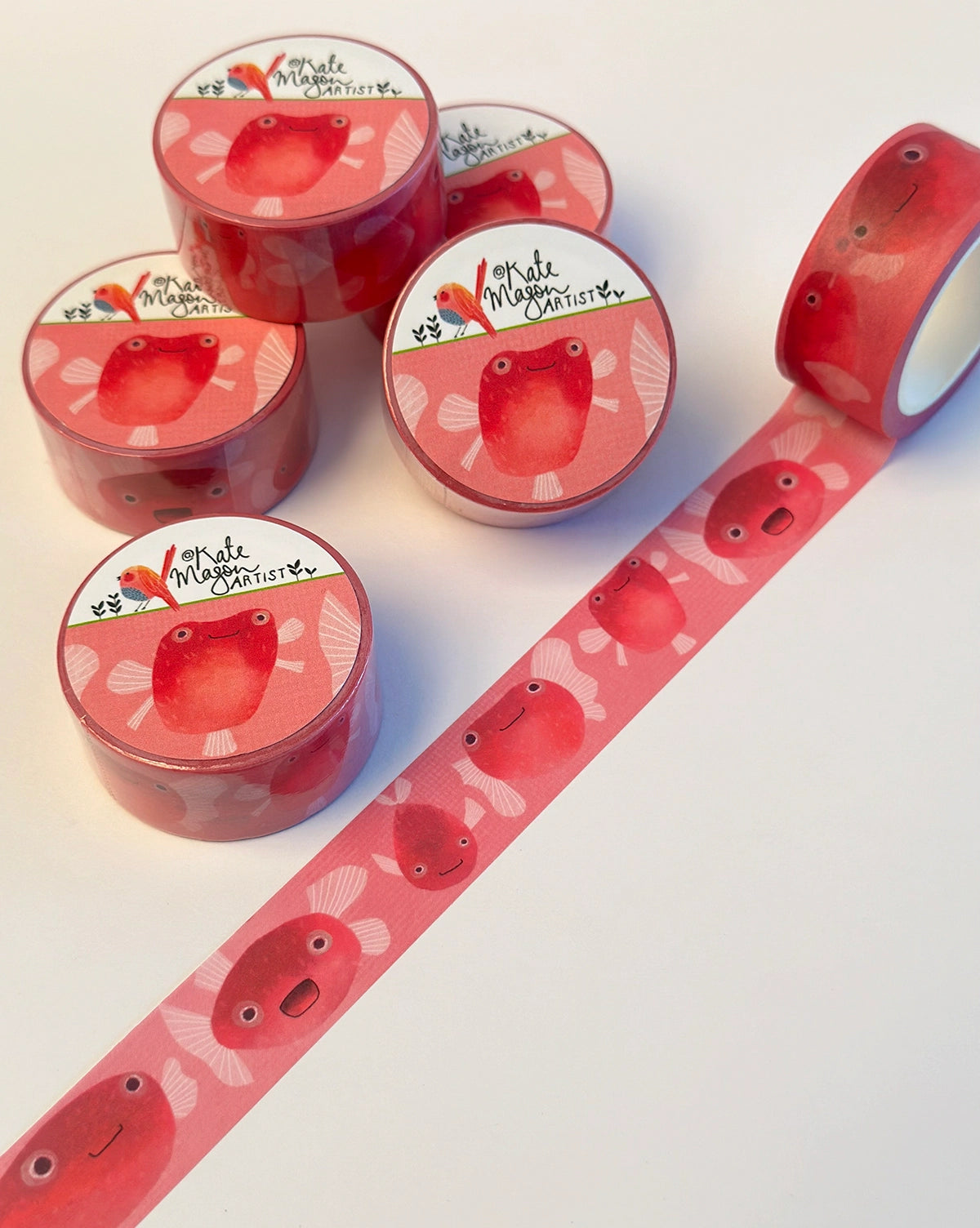 Kate Mason Artist - Blowfish Pink Washi Tape