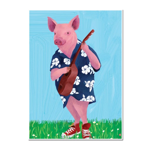 Tarjeta del Día del Padre Aloha Oink