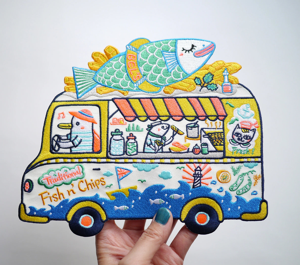 Bel’s Art World XXL Patch - Fish and Chips