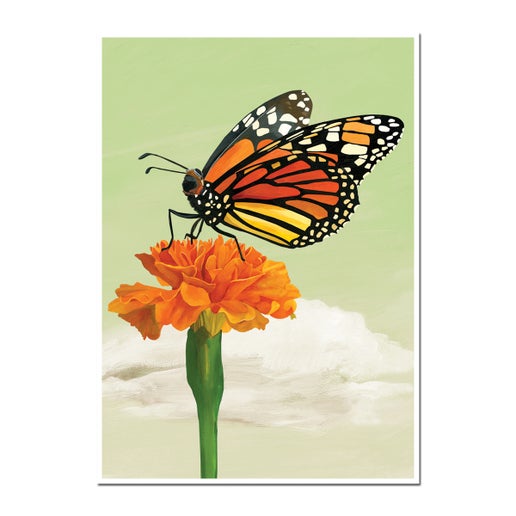 Tarjeta de cumpleaños de la mariposa monarca