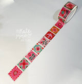 Kate Mason Artist - Folk Patchwork Pink & Mint Washi Tape