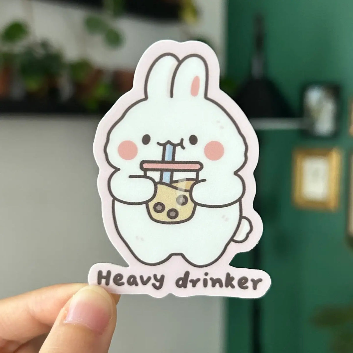 Shooley - Boba Addict Bunny Vinyl Sticker