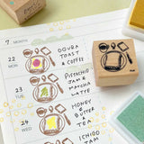 Morning Set Rubber Stamp