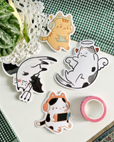 Orange Gamer Kitty Sticker
