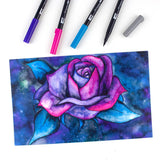 Dual Brush Pen Art Markers Galaxy 6-Pack