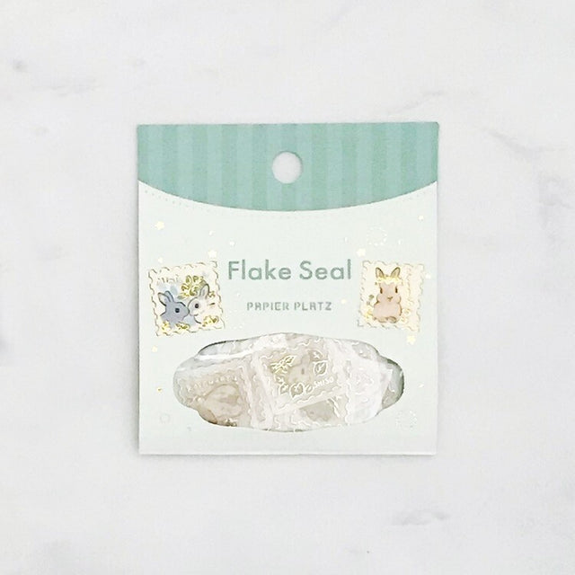 Floral Bunny Flake Sticker Schinako Moriyama