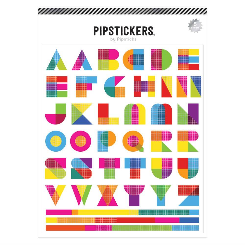 Geometric Color Mix Big Alphabet (5ct) Stickers