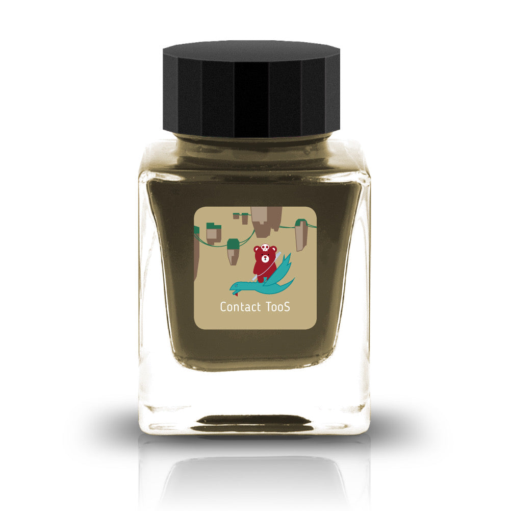 The Three-Year Anniversary Contact Collection features rich, vibrant colors with a smooth writing experience and fascinating characteristics such as shimmer and scent. The “Super” inks contain iridescent shimmer particles that shift color with the light, while the scented inks add a sensory twist to your writing. Please note that scented inks may feather when a large amount is applied—using fountain pen–friendly paper is recommended for the best results.