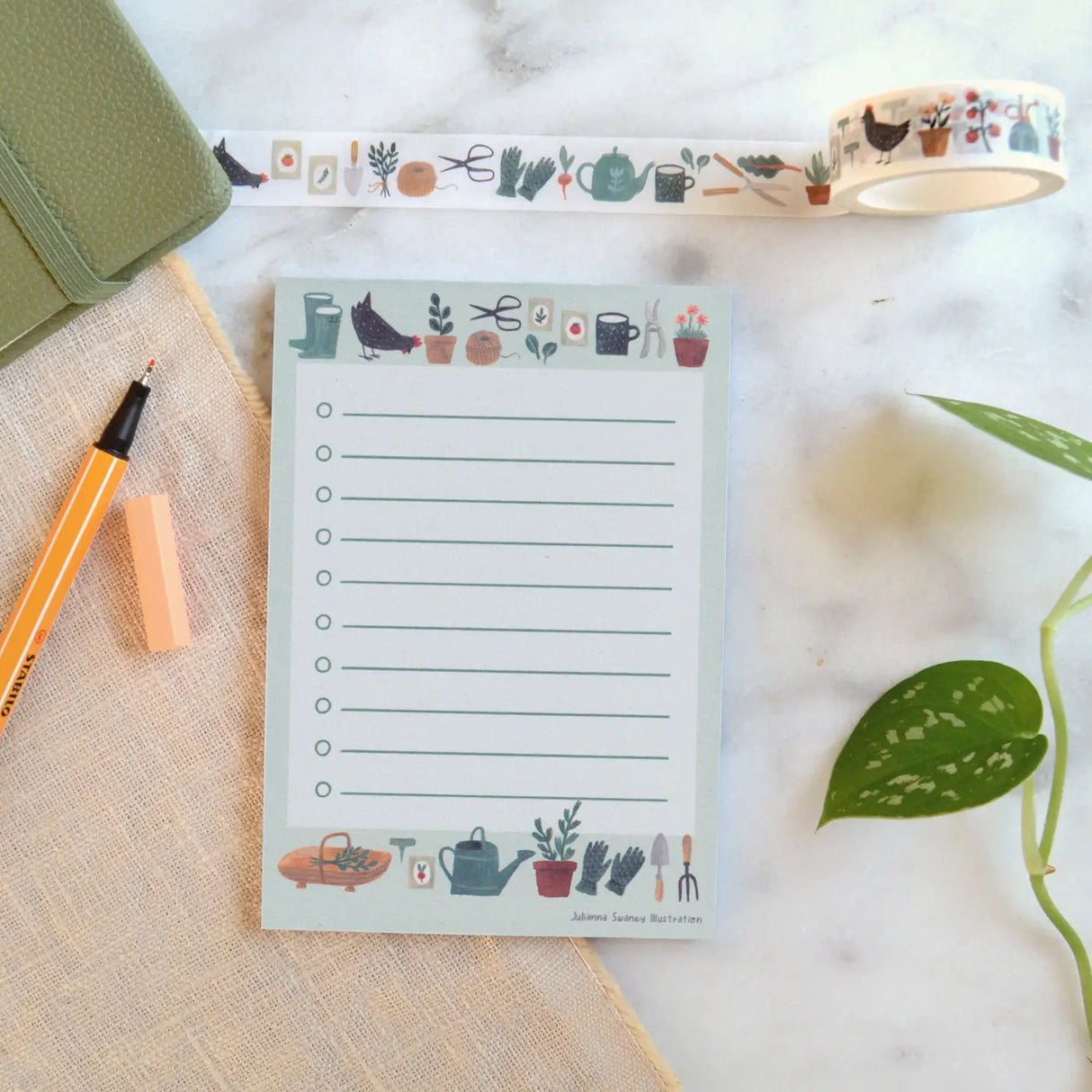 Julianna Swaney - Gardener To Do List Check Mark Notepad