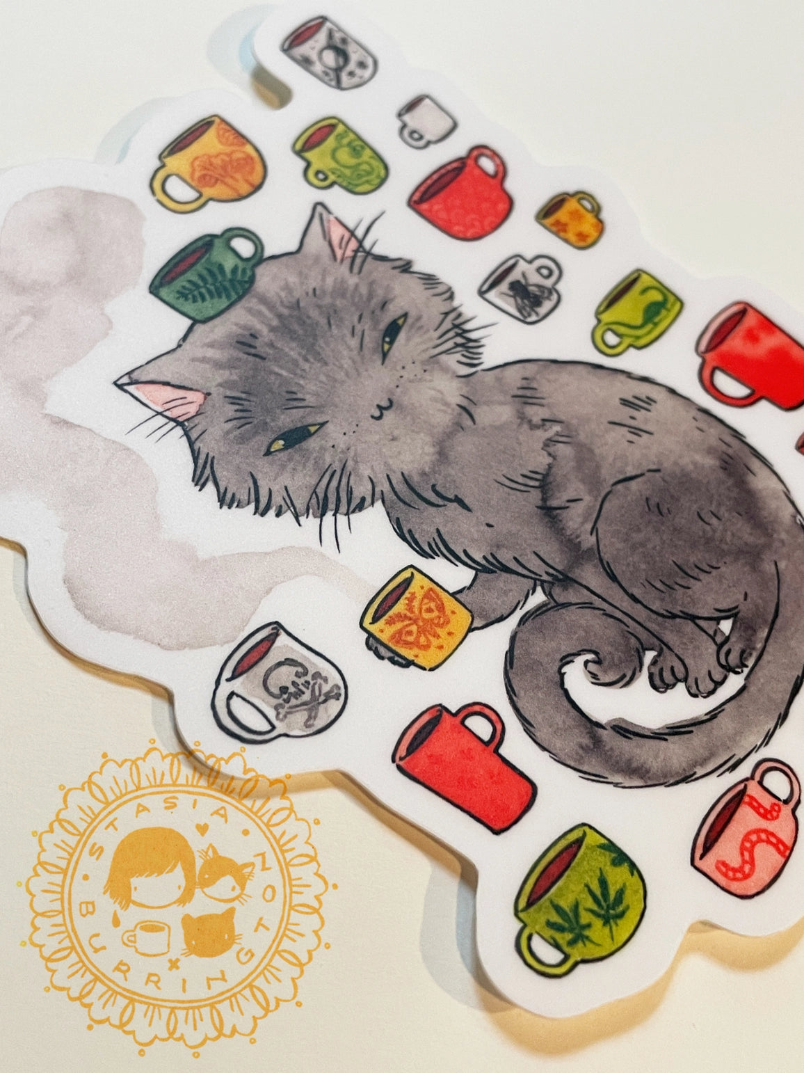 So Many Cups! Vinyl Sticker