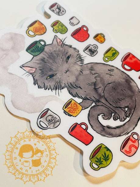 So Many Cups! Vinyl Sticker