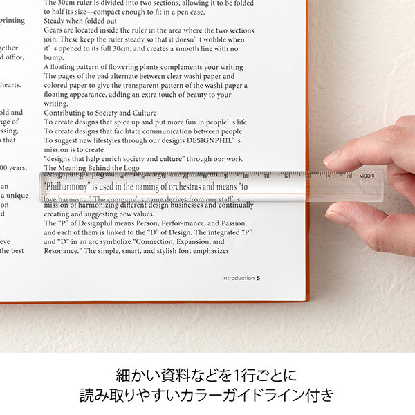 Midori Lens Ruler - Transparent