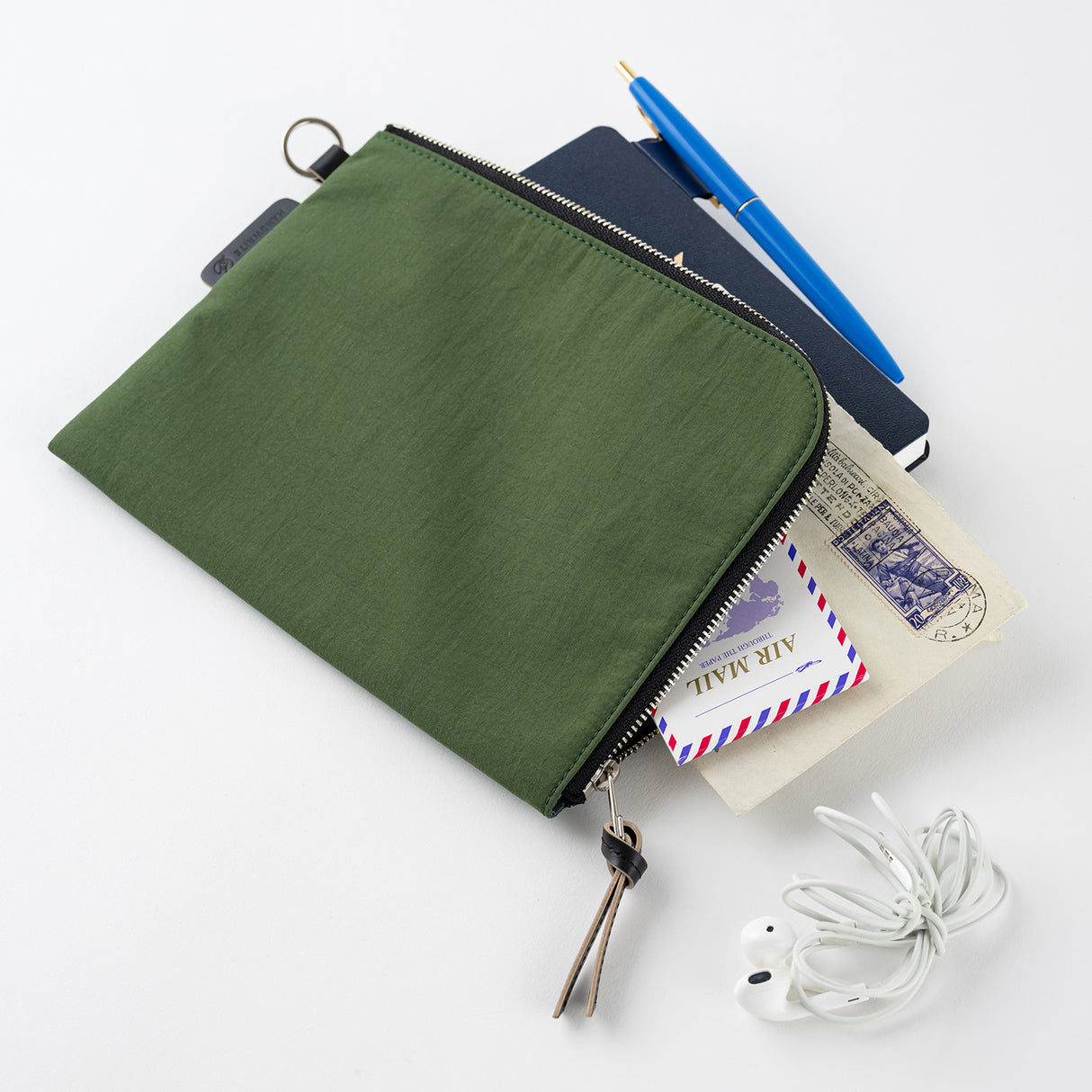 Estuche plano Tragen para tamaño A6 (verde)
