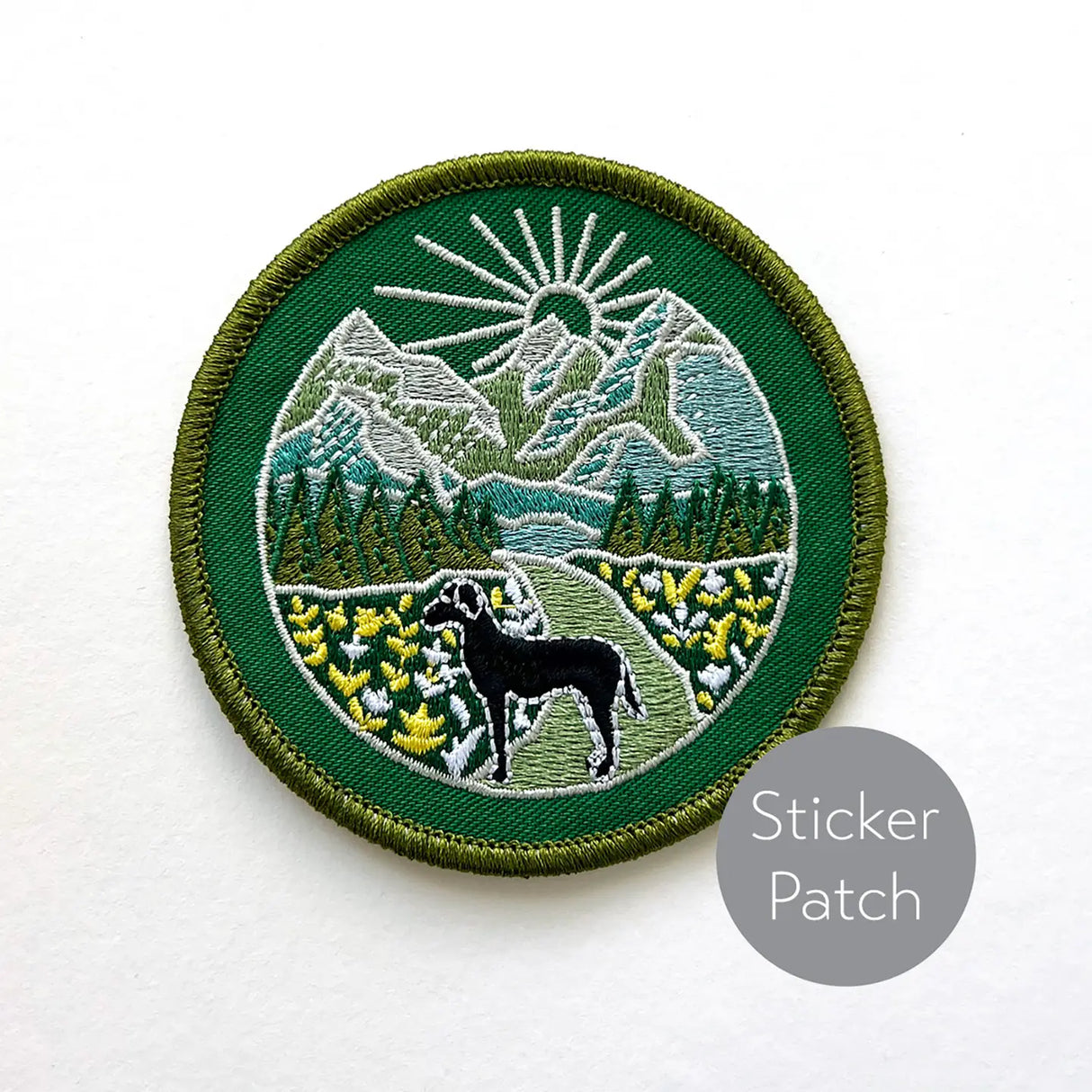 Trail Dog Embroidery Sticker Patch