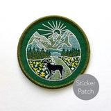 Trail Dog Embroidery Sticker Patch