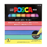 POSCA Paint Marker 7-Color PC-5M Pastel Color Set