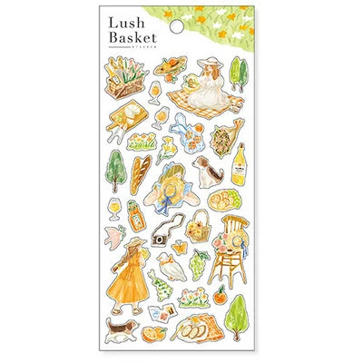 Mind Wave Lush Basket Sticker Sheet - Orange