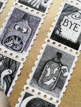 Jon Turner Illustration - Spooky Stamps Art Washi Tape