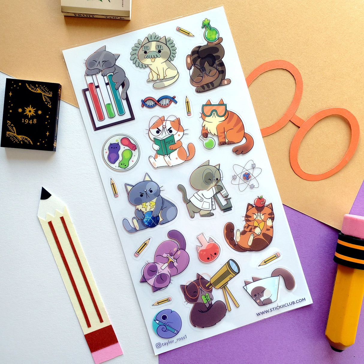 STICKII - Lab Cats Sticker Sheet