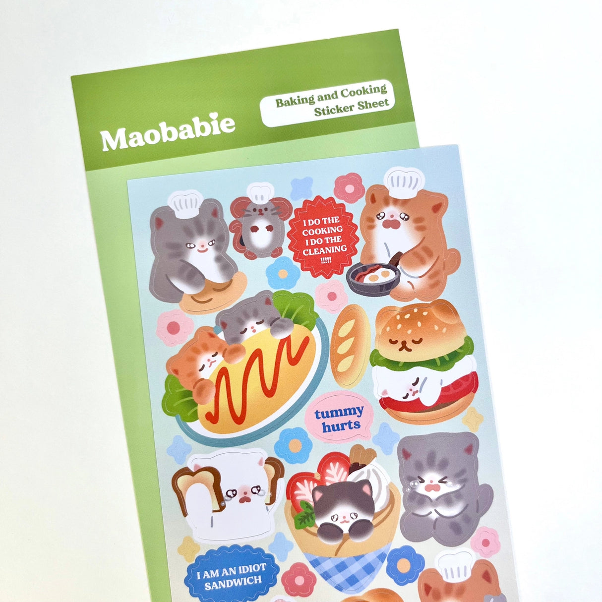 Maobabie Sticker Sheet - Cooking and Baking Kitties