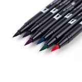 Dual Brush Pen Art Markers Galaxy 6-Pack