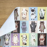 4legs A4 Paper - Cats in Picture Books No.1

Featuring charming watercolor of different cats from Japanese illustrator 4legs.

This A4 sized paper set includes 20 sheets of paper with the same design featuring over 12 different cat drawings. Perfect to use as wrapping paper,&nbsp;making small bags, or using it as a book cover.

Contents: 20 sheets
Size: A4 size (210×297mm)
Paper type/thickness: About the thickness of copy paper