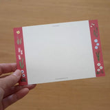 Size: 10cm x 14.8cm.
Double-sided full color.
Material: Paper (textured, slightly thick paper, ivory color)

The paper is environmentally friendly&nbsp;and contains over 30% non-wood bamboo pulp for a warm texture

Please note that the actual color may appear different&nbsp;on your computer or smartphone monitor.