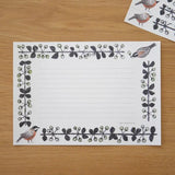 Featuring charming watercolor of various birds from Japanese illustrator 4legs

It is a convenient size that is not too big or too small.&nbsp;You can use it&nbsp;as a communication tool for small thank you and announcements.&nbsp;It is a great gift for people who like paper.&nbsp;The gorgeous and gentle designs&nbsp;will make you feel warm and fuzzy.&nbsp;

Contents: 40 sheets (10 types x 4 sheets each)
Size: A5 size (148mm×210mm)