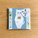 4legs Cat Memo - New #3 Shiro-Neko

Featuring charming watercolor of a cat holding a shell from Japanese illustrator 4legs

It is a convenient size that is not too big or too small.&nbsp;Please use it&nbsp;as a communication tool for small thank you and announcements.&nbsp;There are no lines on the front side, so&nbsp;you can use it freely as&nbsp;a shop card or business card&nbsp;with stamps and stickers&nbsp;as well as memos and letters.&nbsp;It is a great gift for people who like paper.&nbsp;The gorgeous