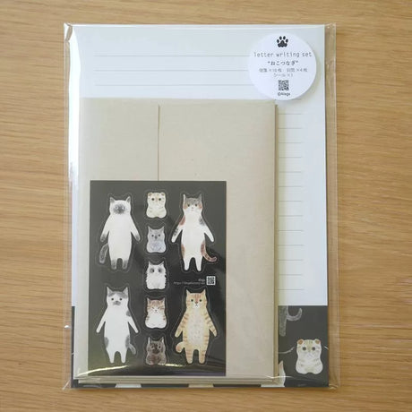 Bring charm and warmth to your letters with this adorable Cat Tsunagi letter set from 4legs. Featuring sweet, hand‑drawn watercolor cat illustrations this set adds a playful yet elegant touch to every note you send.

16 Pieces of A5 paper
4 Envelopes
1 Sticker sheet