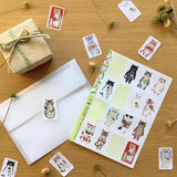 This is a sheet sticker from the series Cat in the Picture Book. This sticker sheet features 16 different cat illustrations. Each sticker feels like a tiny story—perfect for adding personality to journal spreads, scrapbooks, pen‑pal letters, and handmade cards.

Size: approx. 3.75in x 4.75in
Contents: 1 sheet