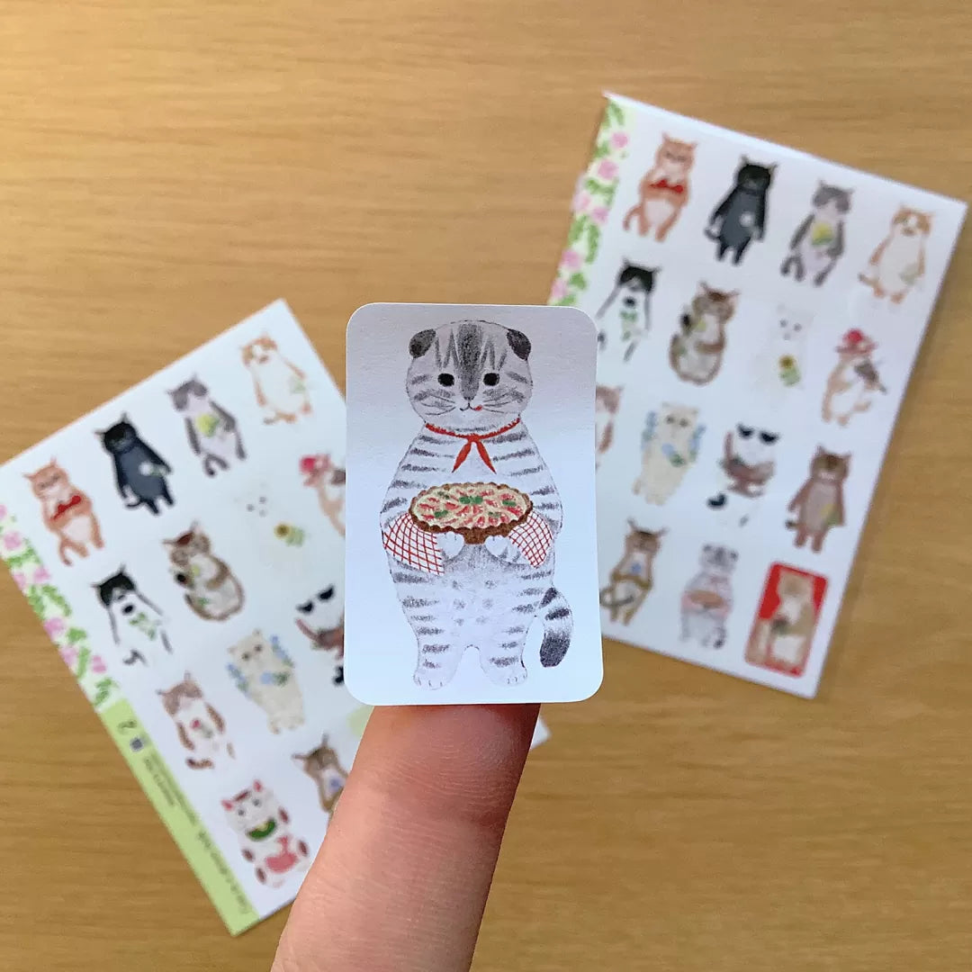 This is a sheet sticker from the series Cat in the Picture Book. This sticker sheet features 16 different cat illustrations. Each sticker feels like a tiny story—perfect for adding personality to journal spreads, scrapbooks, pen‑pal letters, and handmade cards.

Size: approx. 3.75in x 4.75in
Contents: 1 sheet