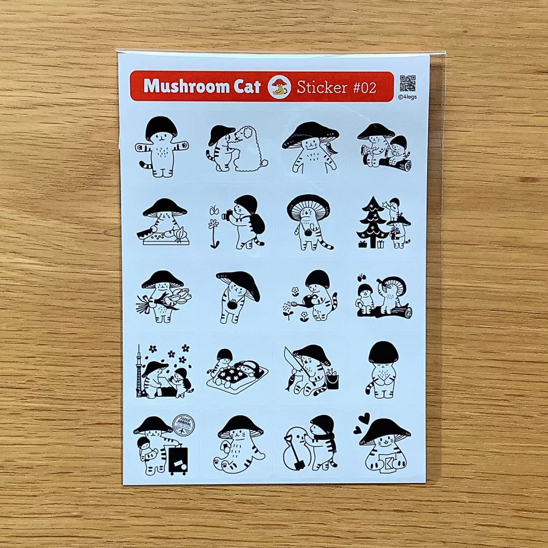 Featuring adorable illustrations inspired by the daily life of mushrooms, this sheet brings a cozy, storybook feel to all your creative projects. These sticker sheets feature 20 different designs! These designs add personality and charm to journals, planners, scrapbooks, and happy mail.

Size: approx. 3.75in x 4.75in
Contents: 1 sheet